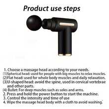 Powerful Muscle Relaxation Massager - Rechargeable Deep Tissue Massage Gun With 4/7 Massage Heads, Full Body Relief, Ultimate Muscle Recovery Tool, Home-Grade Plastic Material, USB Charging