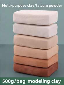 500g Bag High Quality Ceramic Clay, Suitable For DIY Sculpture And Pottery Making - Air Dry, Heat Resistant Up To 1280°C, Multiple Colors Available, Suitable For Clay Molds Of Various Crafts, Air-Dried Pottery Clay