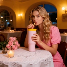 [Main Image Style]Say Goodbye To Frequent Refills! Unique Bottle Design With Pattern. 40oz. Large Capacity Straw Cup. Suitable For Car Use, Office, Fitness, And Outdoor Activities. Long-Lasting Cold Preservation. Leak-Proof And Non-Splash. Elegant Appearance.The Top Choices For Holiday Gifts: Souvenirs Or (For Oneself/Family And Friends), Handcrafted Presents, Graduation Gifts, Valentine's Day Gifts, Halloween Gifts, Christmas Gifts, Thanksgiving Gifts, Birthday Gifts And New Year Gifts. - Multicolor - View 7