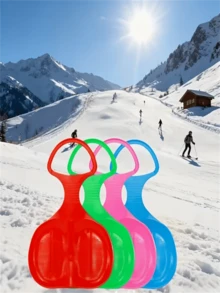Portable Sled Board, Outdoor Winter Plastic Skiing Board For Grass And Sand, Cold-Resistant Sliding Mat, Adult Single Sled, Sled Board Tabula, Ski Training Equipment, Multi-Function Sled, Portable Design, Smooth Surface, Sliding Mat, Outdoor Enthusiasts - Multicolor - View 4