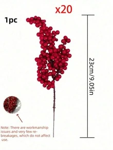 5/10/20/30 piezas de bayas rojas artificiales para decoraciones de árbol de Navidad, decoración de caja de regalo, corona hecha a mano DIY, para decoración del hogar, decoración de corona, decoración de habitación, centro de mesa, decoración de fiesta y festival