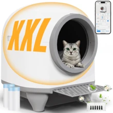 Pet Self Cleaning Litter Boxes - White - View 1