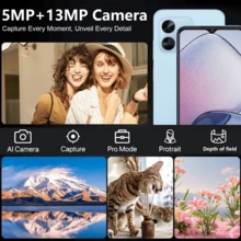 Coolpad COOL CP12，Android 13 系统，6.517 英寸高清+显示屏，颜色：浅蓝、深蓝、黑色，CPU：SC9863A，8GB（含 4GB 可扩展内存）+ 64GB 和 8GB（含 4GB 可扩展内存）+ 128GB 存储选项，1300 万像素三摄，4500mAh 电池，双卡双待，支持 4G 充电，欧标智能手机 - 月白藍 - 查看 9