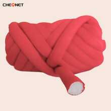CHEONET - Sợi dày, sợi siêu to, thích hợp cho đan tay và móc, hỗn hợp cotton mềm mại, tự đan tay, se sợi, có thể dùng để làm chăn, gối, giường cho thú cưng và ga trải giường. - Nhiều màu - Xem 11