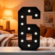 Marco de luz con números - Tablero negro KT de 36 pulgadas con LED blanco, apto para decoración de bodas, graduación, cumpleaños y fondos fotográficos - Negro - Ver 5