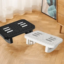 1pc 180° Rotating Ergonomic Office Desk Footrest, Durable Plastic Material With 8 Ventilation Holes, Provides Foot Support And Posture Correction Under Desk, White/Black Available, Simple Design, Sturdy Structure, Can Be Used As Desk Foot Pad Or Workstation Footstool - Multicolor - View 6