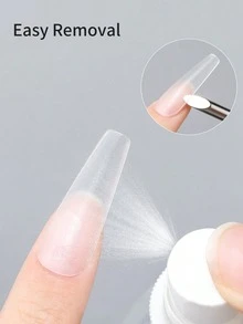 XEIJAYI 1 قطعة طلاء أظافر جل قابل للإزالة بتقنية الأشعة فوق البنفسجية/الليد، أظافر صناعية قصيرة 30 مل - شفاف - مشاهدة 5