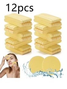 Komprimierter Gesichtsreinigungsschwamm, geeignet für Kosmetiker, komprimierter Make-up-Schwamm, runder Gesichtswaschschwamm, komprimierter Peeling-Make-up-Entfernerschwamm für Frauen, Valentinstag-Geschenk, Weihnachtsgeschenk, Schulanfang