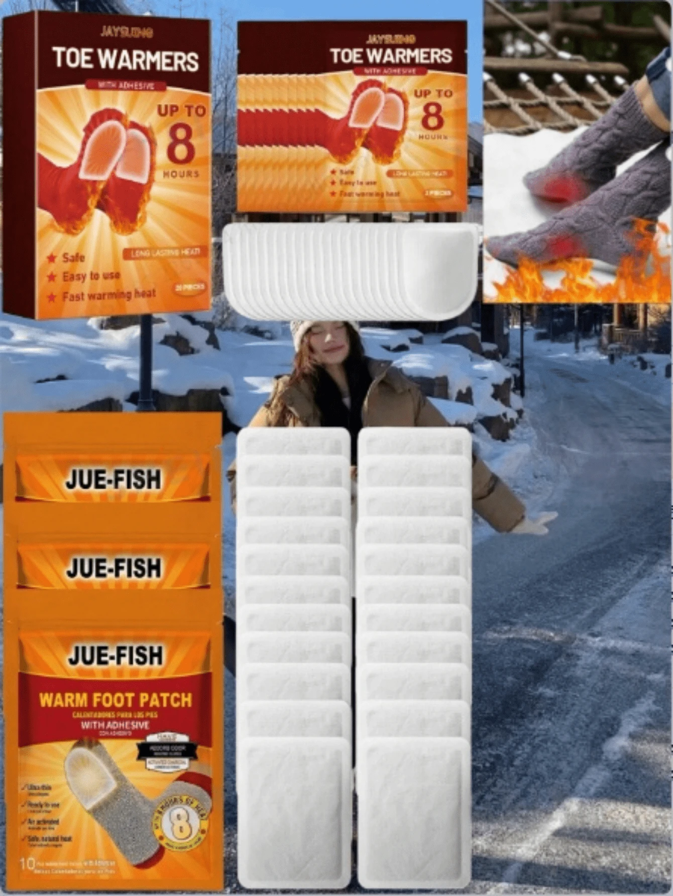 JAYSUING Miếng giữ ấm chân tự động, nhỏ gọn và di động, thích hợp cho trượt tuyết, leo núi, cắm trại và các hoạt động ngoài trời, tuyệt vời làm quà Giáng sinh (mẫu mới hoặc cũ ngẫu nhiên), lựa chọn mùa xuân hè, quà tặng cho phù dâu, trang trí phòng ngủ, bãi biển, du lịch, dành cho nam, dành cho nữ, kỳ nghỉ, Ngày Quốc tế Phụ nữ, đồ dùng cần thiết khi đi du lịch, quà cưới, Y2K, phòng ngủ, phụ kiện xe hơi dành cho nữ, trang trí nhà bếp, đồ dễ thương.