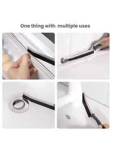 Multi-Functional Crevice Brush, Multi-Purpose Cleaning Brush Set, Kitchen & Bathroom Cleaning Supplies, Sink, Faucet, Bathtub, Kitchen Window Corners Cleaning Brush, Kitchen Essential, Suitable For Bathroom, Toilet, Kitchen, Windows, Faucets And Other Tight Spaces, Home Goods - Black - View 7