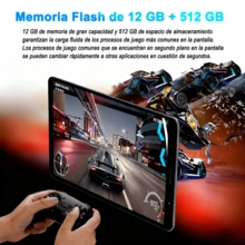 BOSSNEY Tableta, pantalla FHD de 10,1 pulgadas, Android 14,12 GB de RAM, 512 GB de ROM, batería de 8000 mAh, cámaras de 13 MP + 5 MP, WiFi 5G / 2.4 G, viene con teclado, mouse, lápiz óptico y funda protectora. - Dorado - Ver 7