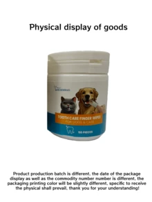 YEGBONG Large Capacity Dog Teeth Cleaning Finger Wipes, Suitable For Dogs & Cats | Pre-Soaked, Easy To Use, Freshen Breath, Convenient Oral Care, No Brushing Required - Multicolor - View 12