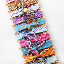 12 قطعة/الحزمة سوار صداقة للنساء بوهيمي مصنوع يدويًا قابل للتعديل مع تميمة، إكسسوارات مجوهرات للفتيات