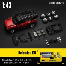 Burago 1:43 Scale Land Rover Defender Diecast Model Car, Assembled Alloy Off-Road Vehicle Toy, Gift For Boys - Multicolor - View 3
