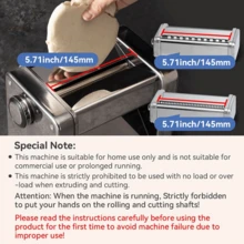 Electric Pasta Maker Machine, Adjustable Thickness Noodle Maker For Spaghetti, Fettuccine, Lasagna & Dumpling Skins | 7-Level Customization,Stainless Steel, Easy Clean - US A Type Plug(110-127V) - View 4