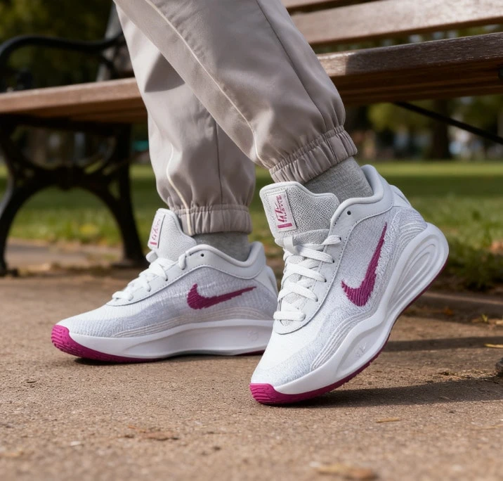 Nike 男式 G.T. HUSTLE ACADEMY 篮球鞋，货号：FJ7808-004 - 白色 - 查看 1