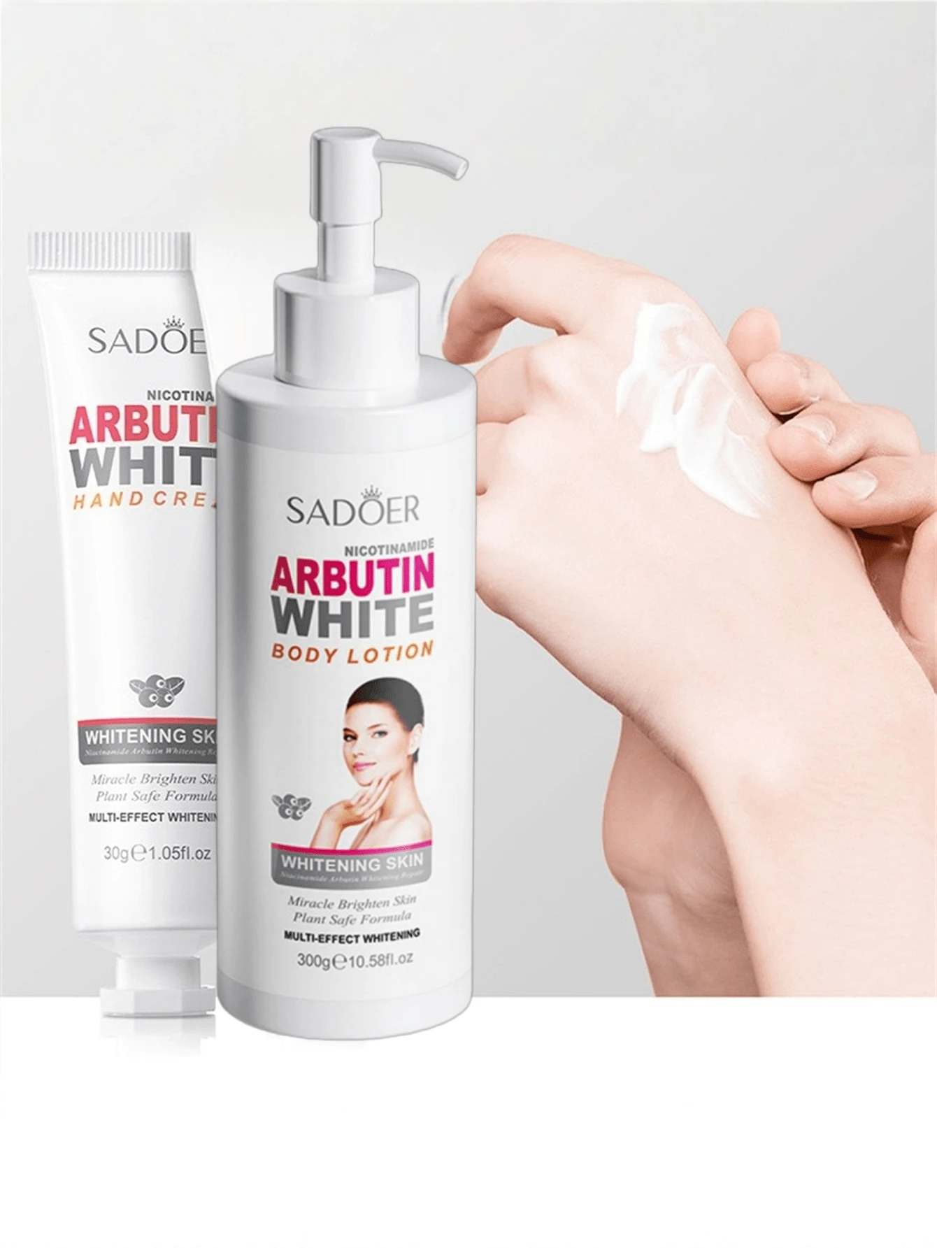 SADOER مستخلص التوت الدبقي، مرطب فائق، مجموعة العناية بالبشرة - غسول الجسم وكريم اليد للشتاء - متعدد الألوان - مشاهدة 1