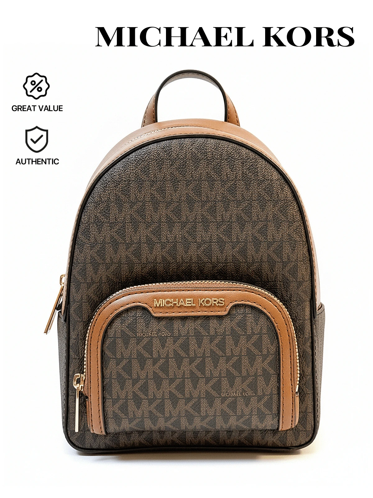Michael Kors Balo Jaycee Extra-Small Signature Logo Backpack BROWN - màu nâu - Xem 1