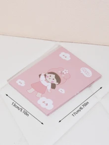 1 Stück faltbarer, tragbarer Cartoon Make-up Spiegel, Tisch-Handhalte-Papier Make-up Spiegel, süßer Tisch-Standspiegel für den Heimgebrauch