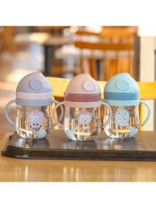 MAMIJOY 250ml Baby Drink Bottle/Children's Drink Bottle/Baby Bottle Cartoon Character Interesting Water Cup/Baby Water Bottle Children's Straw Water Bottle - Multicolor - View 6