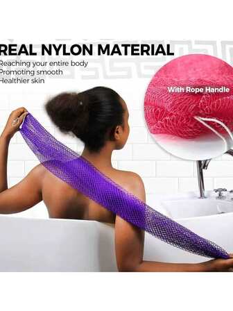 2 piezas Esponja de red africana, Red exfoliante africana, Esponja de baño africana, Red de lavado africana, Paño de frotación de Ghana Sapos africanos, Exfoliante corporal de red larga, Cepillo corporal de ducha, Suavizador de piel