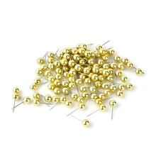 Pack de 25 Chinchetas de Corcho en  Bronce o Dorado, Perfectas para Decorar Tableros, Fijar Recordatorios y Organizar Documentos con un Toque Elegante y Sofisticado en Cualquier Espacio - Dorado - Ver 2