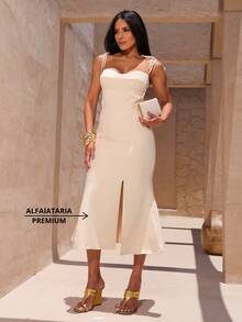 Knot, Side Opening, Cup Detail, Dating - Màu Khỏa thân - Xem 5