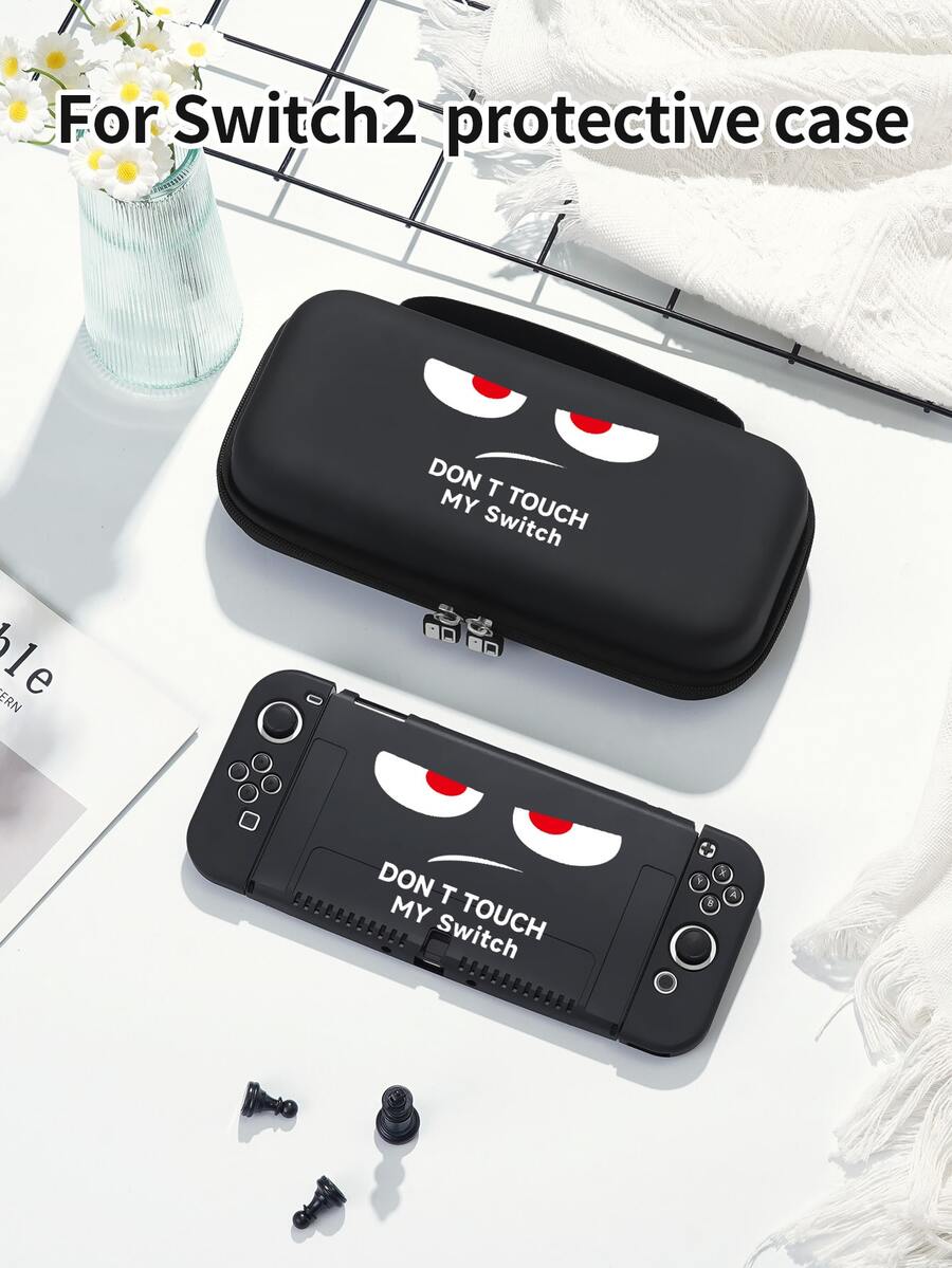 1 buah Casing Pelindung Grafis "Jangan Sentuh Switch Saya", Cocok Untuk Nintendo Switch 2 (2025), Switch NS/Switch OLED/Lite, Aksesoris Konsol Game Switch, Tas Penyimpanan, Pelindung Switch, Hadiah Romantis Untuk Pemain Switch - MultiWarna - View 1