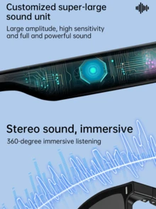 Lenovo Kính thông minh, kính râm không dây, tai nghe thể thao ngoài trời, gọi điện và nghe nhạc. - 1 Set - Xem 5