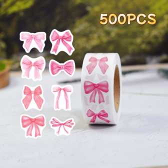 500个复古领结纸卷，适用于精美日记本、笔记本电脑装饰、DIY工艺品和礼品包装