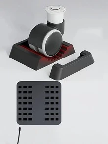 4Pcs Rotating Chair Roller Universal Wheel Fixing Pad Pulley Fixing Device Wheel Fixing Foot Pad - Multicolor - View 7