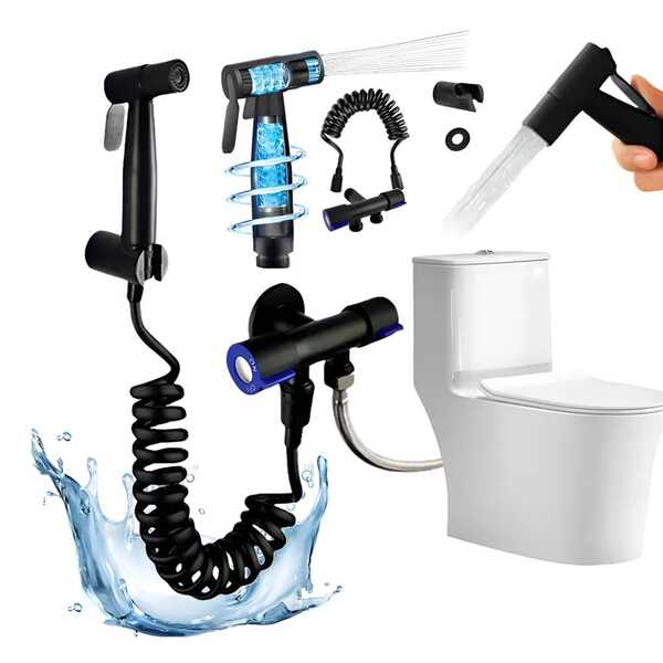 1 Set Excelente rociador bidet de baño, accesorio de grifo multi-puerto para inodoro, lavadora, varias funciones de bidet, herrajes de plomería de alta calidad
