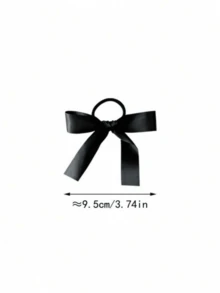 6 piezas Lazos de cinta, Scrunchies de estilo vintage de bailarina, Accesorios para el cabello para coletas, Sujetadores de cola de caballo, Bandas elásticas para el cabello, Bandas de goma para el cabello, Accesorios para la cabeza Banda elástica - Negro - Ver 7