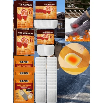 暖脚贴 - 自加热、小巧便携的足垫，快速保暖，男女通用，是滑雪、徒步、露营和户外活动的理想之选，也是万圣节和圣诞节的绝佳礼物（随机新旧款式）。保暖、闺蜜节、小狗、嘉年华、派对装饰、春夏精选、伴娘礼物、房间、卧室装饰、海滩、旅行、男士、女士、度假、妇女节、旅行必备、婚礼回礼、千禧年、卧室、女性汽车配件、厨房装饰、可爱小物