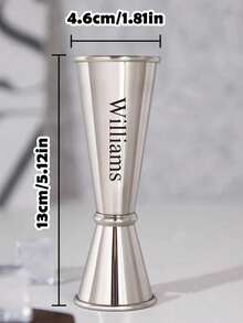 1pc Personalized Engraved Stainless Steel Cocktail Jigger, Customized Cocktail Jigger, Customized Gift For Bartenders, Bartender Exclusive Gift, Silver Party Kitchen Tool - Multicolor - View 9