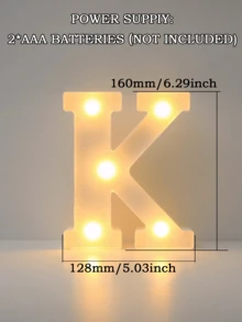 1pc LED Letter Lights Pink Lamp, Glitter Letters, Light Up Alphabet, Letters Sign, Dry Battery Powered, For Home Party Decoration Night Bar Wedding Birthday Christmas Lamp Girls Gift, Night Light For Proposals, Birthdays, And Photo Props, The Best Gift For Mother's Day And Father's Day - Multicolor - View 12