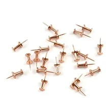 ack de 25 Chinchetas Metálicas en Elegante En Color Bronce o Dorado, Perfectas para Tableros de Corcho, Proyectos Decorativos, Organización de Documentos y Uso Diario en Oficina, Escuela o Hogar - Bronce - Ver 3