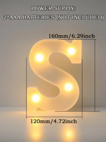 1pc LED Letter Lights Pink Lamp, Glitter Letters, Light Up Alphabet, Letters Sign, Dry Battery Powered, For Home Party Decoration Night Bar Wedding Birthday Christmas Lamp Girls Gift, Night Light For Proposals, Birthdays, And Photo Props, The Best Gift For Mother's Day And Father's Day - Multicolor - View 22