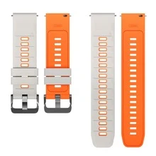 1 Dây đeo đồng hồ thông minh thể thao bằng silicon hai màu 22mm thoáng khí có thể điều chỉnh, phù hợp với GT6 GT5 GT4 46mm, COROS APEX 4 42mm/APEX 2 Pro/APEX 46mm/Pace 3, Amazfit Bip6/GTR 4 3 2 2e, Phụ kiện dây đeo đồng hồ thông minh thoáng khí thoải mái - 22mm - Xem 5