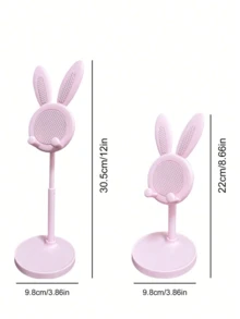 1pc Adjustable & Foldable Rabbit Shaped Bathroom Phone Holder - Multicolor - View 5