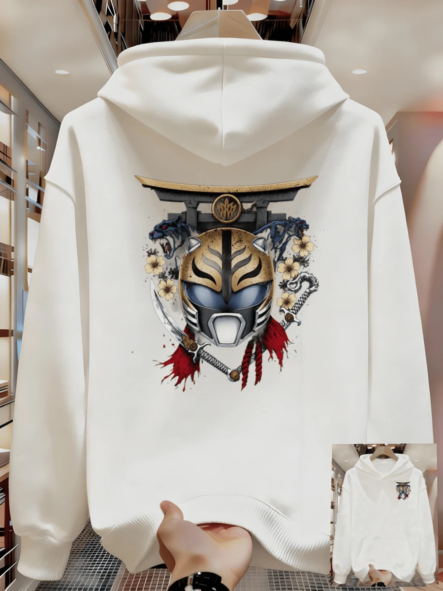 Sudadera estampada para hombres - Blanco - Ver 1