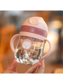 MAMIJOY 250ml Baby Drink Bottle/Children's Drink Bottle/Baby Bottle Cartoon Character Interesting Water Cup/Baby Water Bottle Children's Straw Water Bottle - Multicolor - View 2