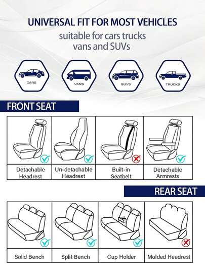 Housses De Siège Avant Voiture – Lot De 2, Motif Attrape-rêves, Universelles, Protection Intérieure Auto
