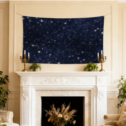 1. 150x210cm Space Theme Party Decoration Photo Backdrop Banner - Universe Starry Sky Party Decor Photography Background, Suitable For Birthday Party, Boys Or Girls, Polyester Fabric Banner