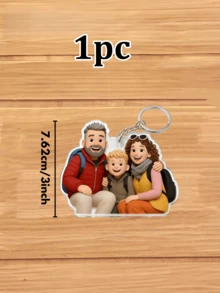 1/3/5pcs Personalized 2D Cartoon Keychain,2D Figure Personalized Acrylic Photo - Personalized Photo Keychains,Valentine's Day Gifts For Her, Him,Souvenirs,Exquisite Accessories Pendant, Gift For Friends, Family, Couples, Unique Souvenir Gifts, Suitable For Birthdays, Weddings, Parties, Anniversaries, Creative Decorative Accessories