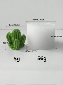 DIY多肉植物硅胶模具，装饰性多肉植物蜡烛模具，可重复使用，多种款式可选 - 白色 - 查看 19