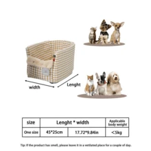 1Pc Pet Central Control Armrest Bed Car Dog Bed Cat Bed Pet Bag Removable Portable Bag For All Seasons - Multicolor - View 3