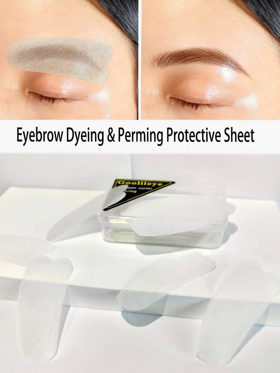 1 Box Approx. 500pcs Keratin Eyelash & Eyebrow Perming Film Paper, Thin Membrane Eyelash Curling & Fixing Sheets - White - View 1