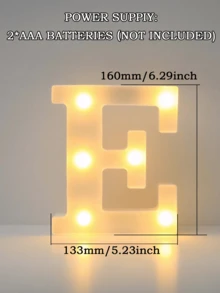 1pc LED Letter Lights Pink Lamp, Glitter Letters, Light Up Alphabet, Letters Sign, Dry Battery Powered, For Home Party Decoration Night Bar Wedding Birthday Christmas Lamp Girls Gift, Night Light For Proposals, Birthdays, And Photo Props, The Best Gift For Mother's Day And Father's Day - Multicolor - View 20
