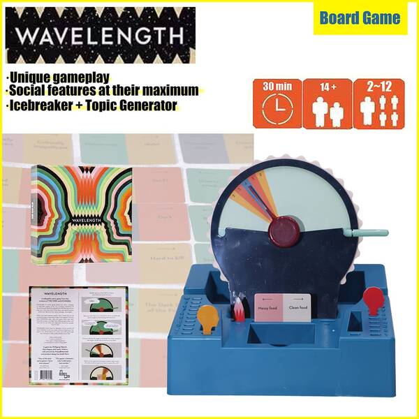 Wavelength Board Game - Unique "Mind Sync" Party Game For Adults & Teens (2-12 Players) | 30-Minute Icebreaker & Social Topic Generator | Award-Winning Creative Group Game